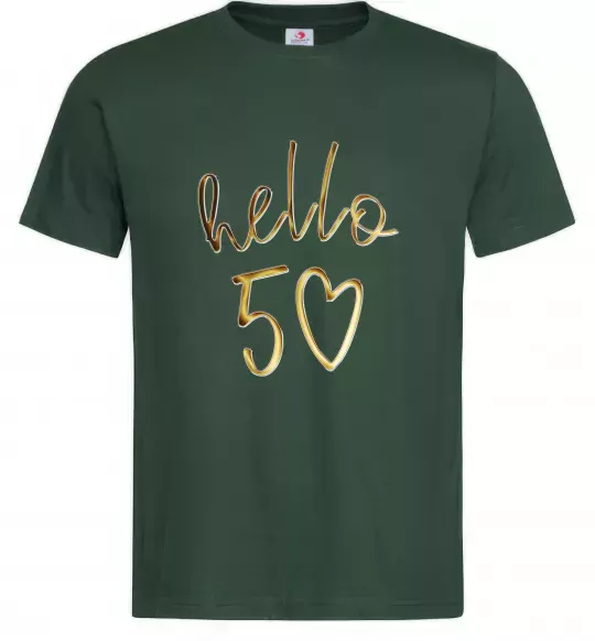 Мужская футболка Hello 50 Темно-зеленый фото