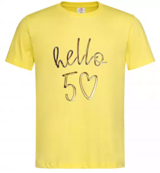 Мужская футболка Hello 50 Лимонный фото
