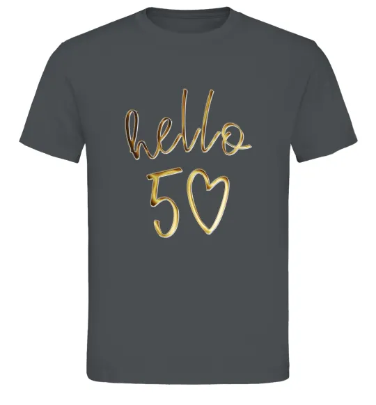 Мужская футболка Hello 50 Графит фото