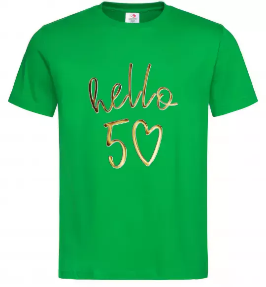 Мужская футболка Hello 50 Зеленый фото