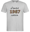Мужская футболка Limited edition 1987 leopard Серый фото