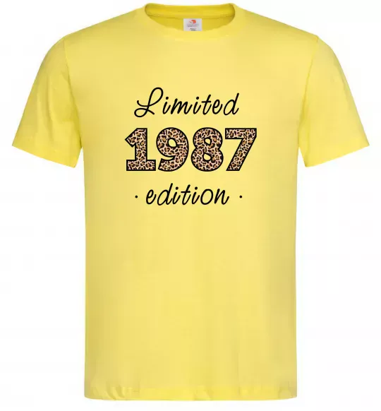 Мужская футболка Limited edition 1987 leopard Лимонный фото