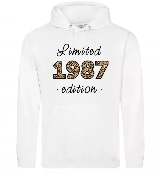 Женская толстовка (худи) Limited edition 1987 leopard Белый фото