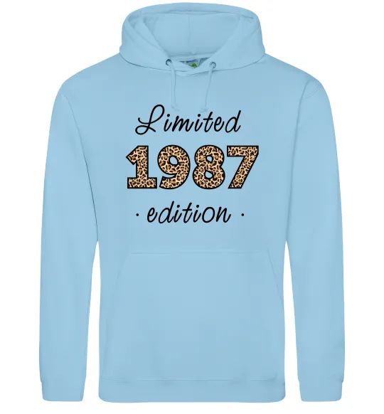 Жіноча толстовка (худі) Limited edition 1987 leopard Блакитний фото