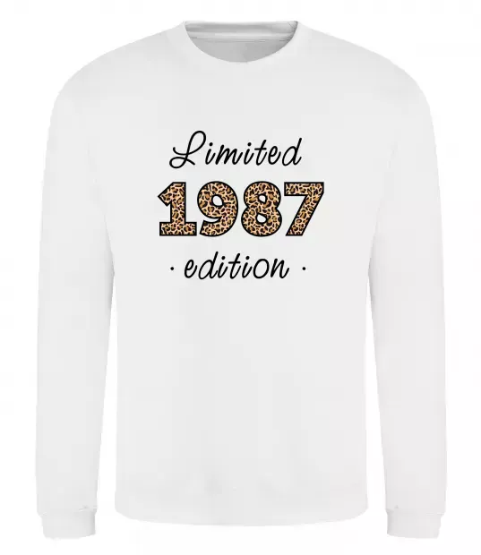 Світшот Limited edition 1987 leopard Білий фото