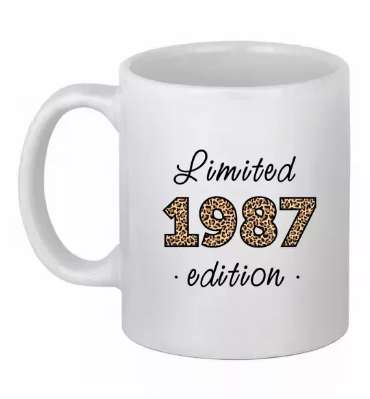 Чашка керамическая Limited edition 1987 leopard Белый фото