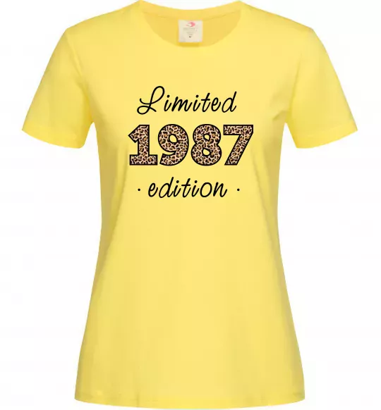 Жіноча футболка Limited edition 1987 leopard Лимонний фото