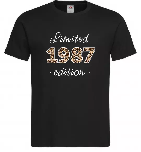 Мужская футболка Limited edition 1987 leopard Черный фото