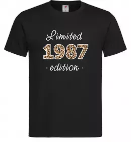 Мужская футболка Limited edition 1987 leopard Черный фото