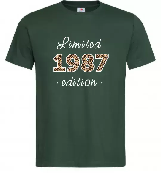 Мужская футболка Limited edition 1987 leopard Темно-зеленый фото