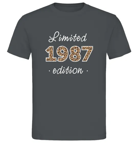 Мужская футболка Limited edition 1987 leopard Графит фото