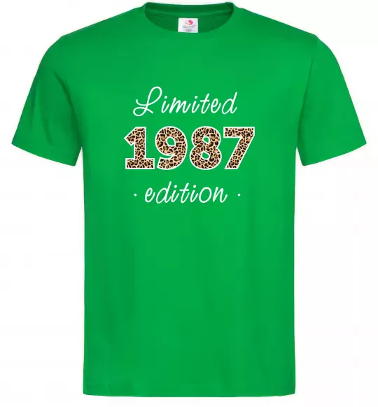 Мужская футболка Limited edition 1987 leopard Зеленый фото