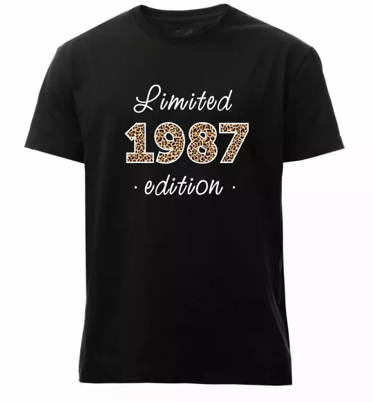 Мужская премиум футболка Limited edition 1987 leopard Черный фото