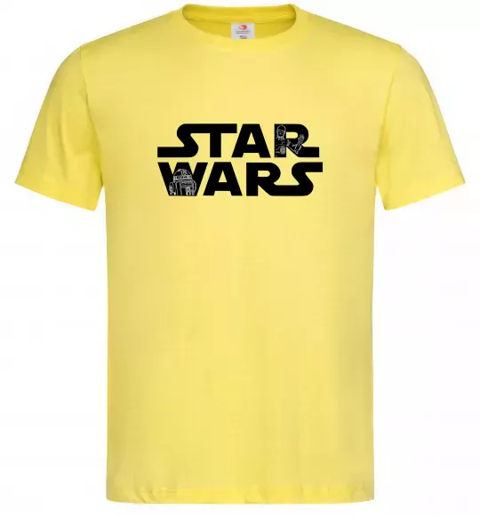 Чоловіча футболка Star Wars C3RO та R2D2 Лимонний фото
