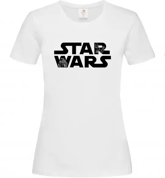 Женская футболка Star Wars C3RO та R2D2 Белый фото