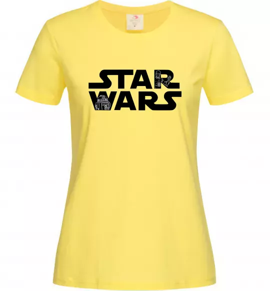 Женская футболка Star Wars C3RO та R2D2 Лимонный фото