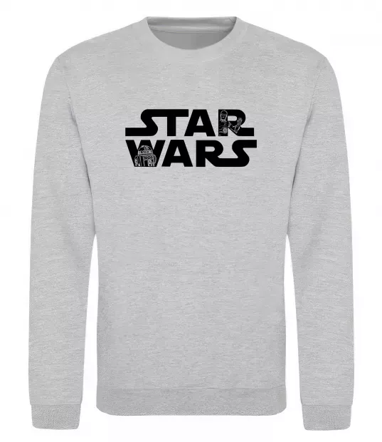 Свитшот Star Wars C3RO та R2D2 Серый меланж фото