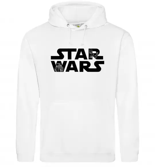 Мужская толстовка (худи) Star Wars C3RO та R2D2 Белый фото