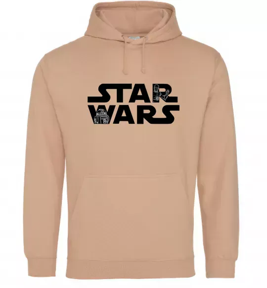 Мужская толстовка (худи) Star Wars C3RO та R2D2 Песочный фото