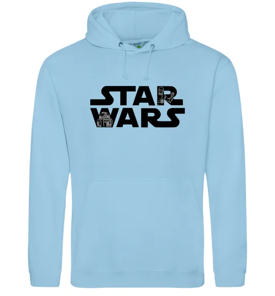 Жіноча толстовка (худі) Star Wars C3RO та R2D2 Блакитний фото