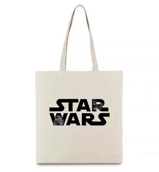 Еко-сумка Star Wars C3RO та R2D2 Бежевий фото