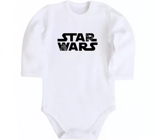 Дитячий бодік Star Wars C3RO та R2D2 Білий фото