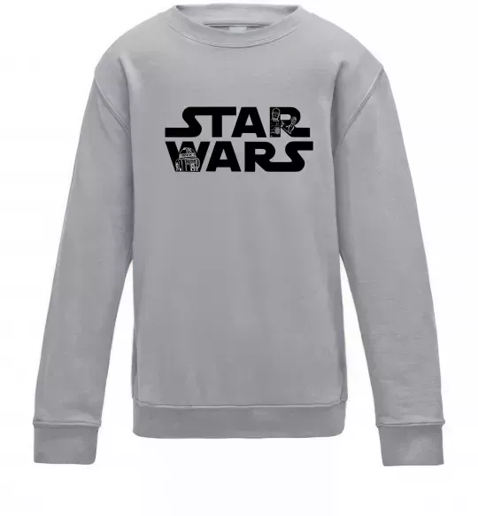 Детский Свитшот Star Wars C3RO та R2D2 Серый меланж фото