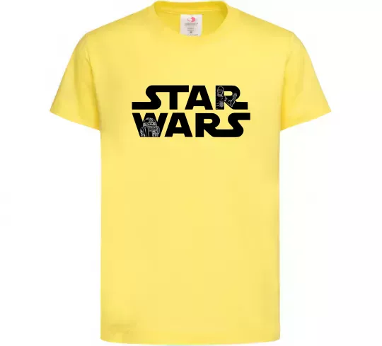 Дитяча футболка Star Wars C3RO та R2D2 Лимонний фото