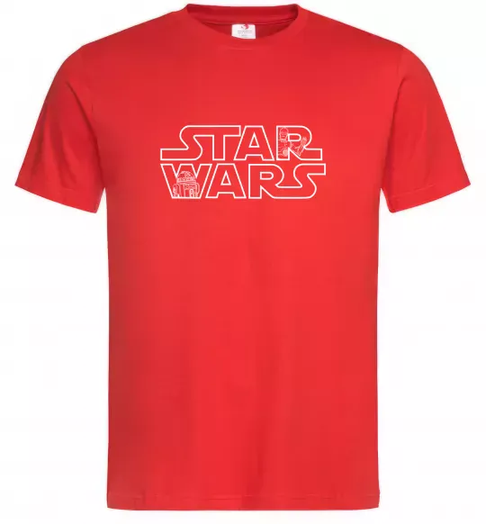 Чоловіча футболка Star Wars C3RO та R2D2 Червоний фото