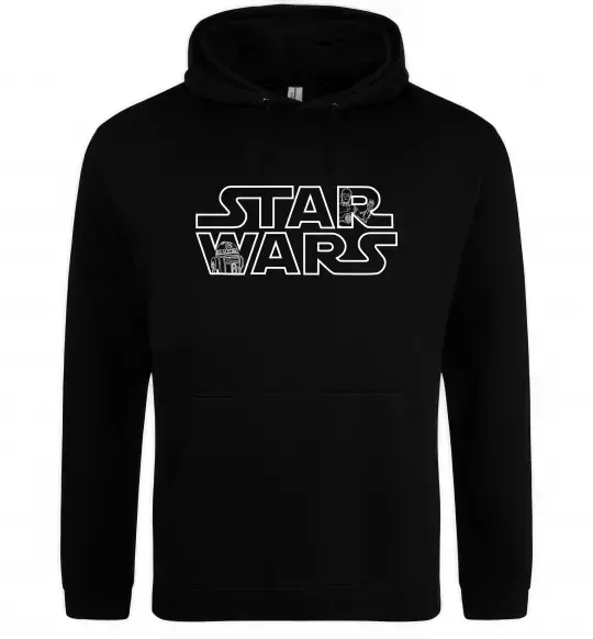 Женская толстовка (худи) Star Wars C3RO та R2D2 Черный фото