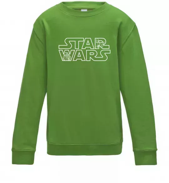 Детский Свитшот Star Wars C3RO та R2D2 Лаймовый фото