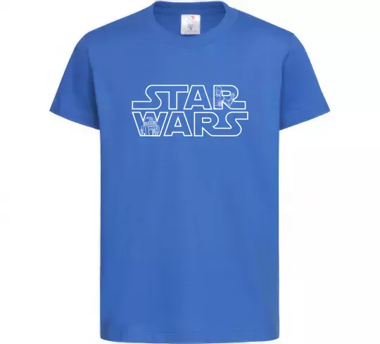 Дитяча футболка Star Wars C3RO та R2D2 Яскраво-синій фото