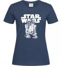 Жіноча футболка R2D2 Star Wars Темно-синій фото