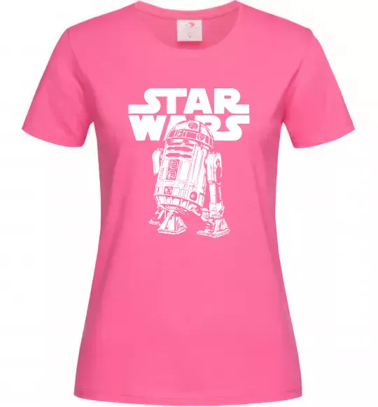 Жіноча футболка R2D2 Star Wars Яскраво-рожевий фото