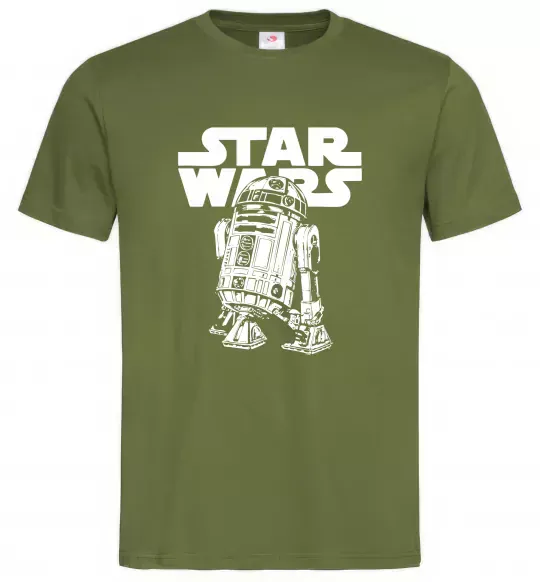 Чоловіча футболка R2D2 Star Wars Оливковий фото