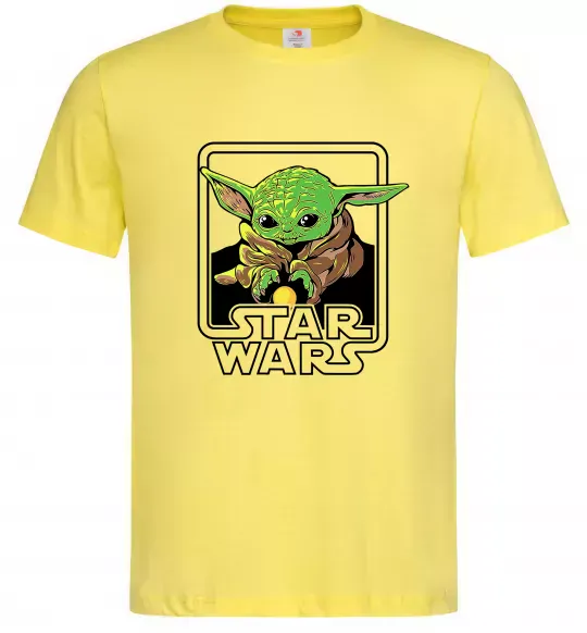 Мужская футболка Baby Yoda Grogu Лимонный фото