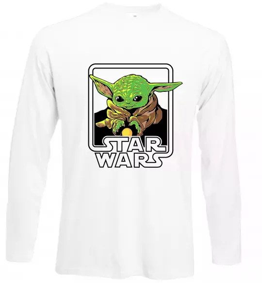 Лонгслив Baby Yoda Grogu Белый фото
