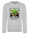 Свитшот Baby Yoda Grogu Серый меланж фото