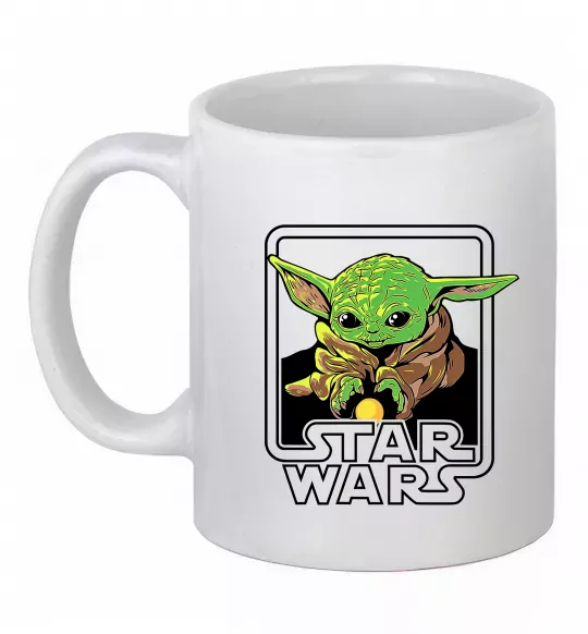 Чашка керамическая Baby Yoda Grogu Белый фото