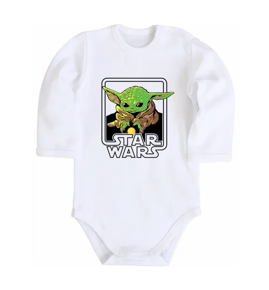 Дитячий бодік Baby Yoda Grogu Білий фото