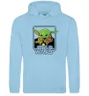 Мужская толстовка (худи) Baby Yoda Grogu Голубой фото