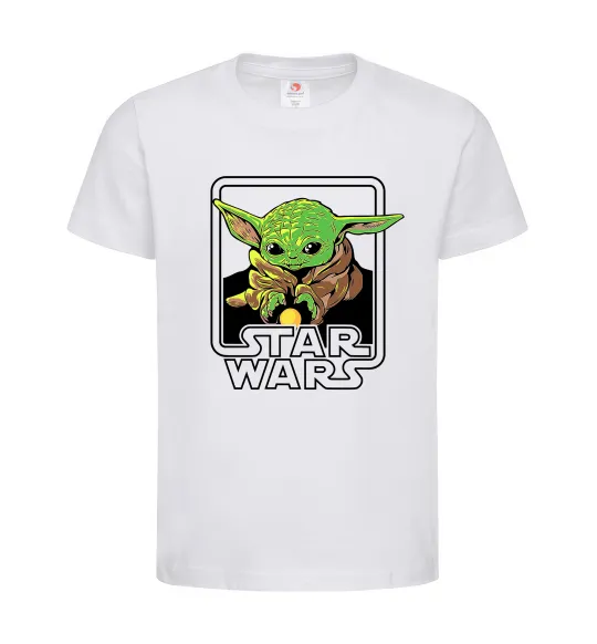 Детская футболка Baby Yoda Grogu Белый фото