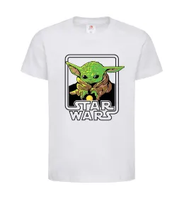 Дитяча футболка Baby Yoda Grogu Білий фото