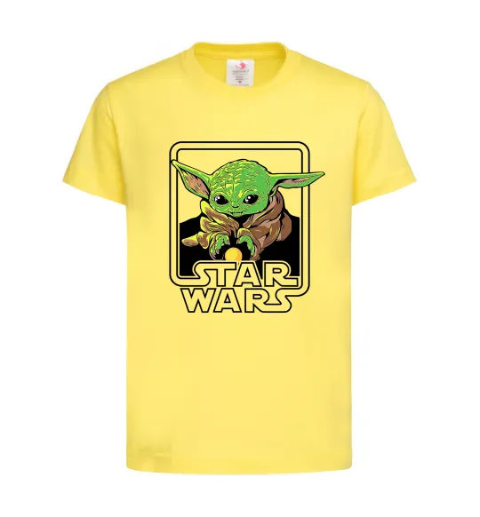 Детская футболка Baby Yoda Grogu Лимонный фото