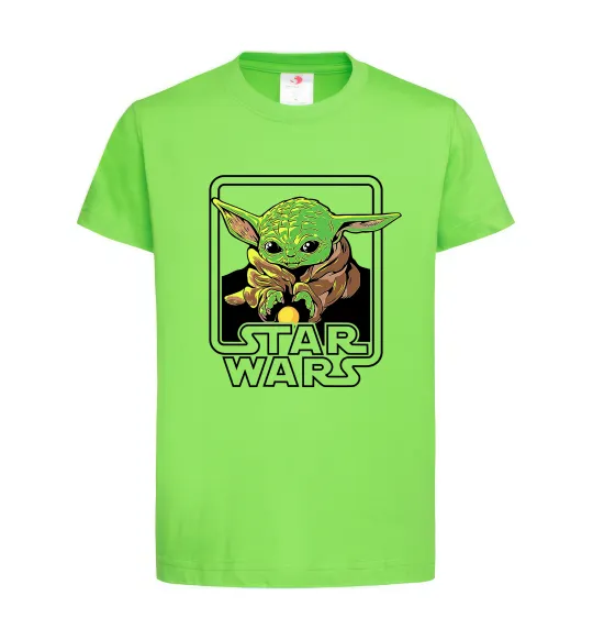 Детская футболка Baby Yoda Grogu Лаймовый фото