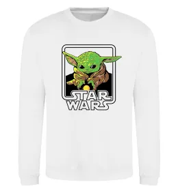 Свитшот Baby Yoda Grogu Белый фото