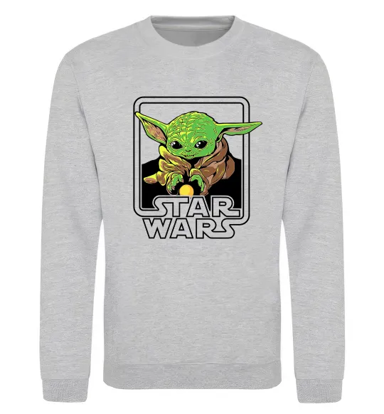 Світшот Baby Yoda Grogu Сірий меланж фото