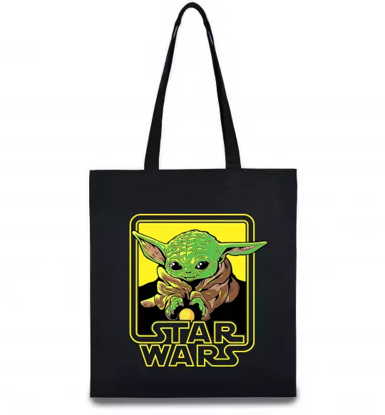 Эко-сумка Baby Yoda Grogu Черный фото