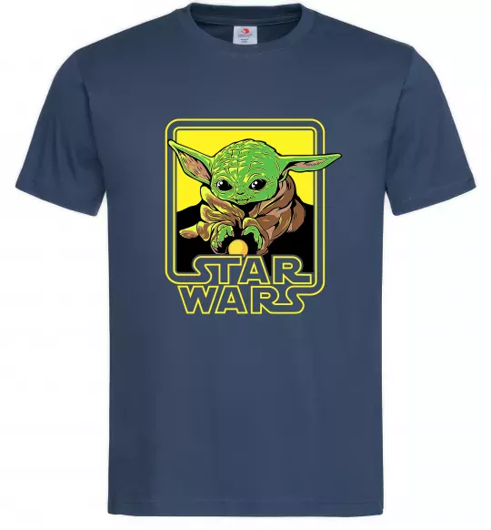 Мужская футболка Baby Yoda Grogu Темно-синий фото