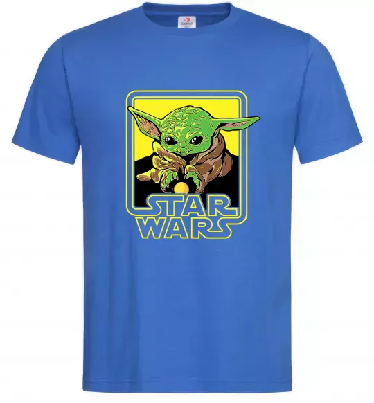Мужская футболка Baby Yoda Grogu Ярко-синий фото